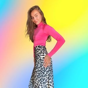 Leopard midi skirt Size XS